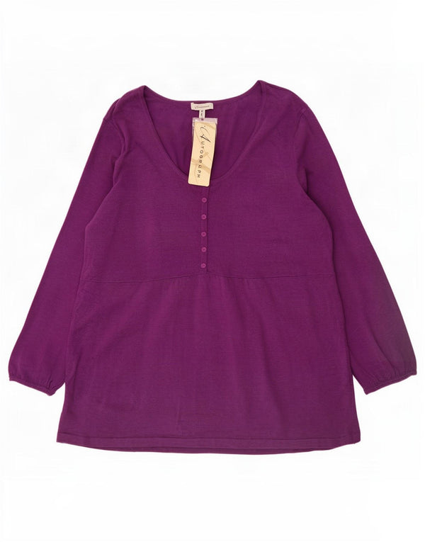 Marks & Spencer Haut chemisier à manches longues Autograph pour femme UK 14 Violet moyen