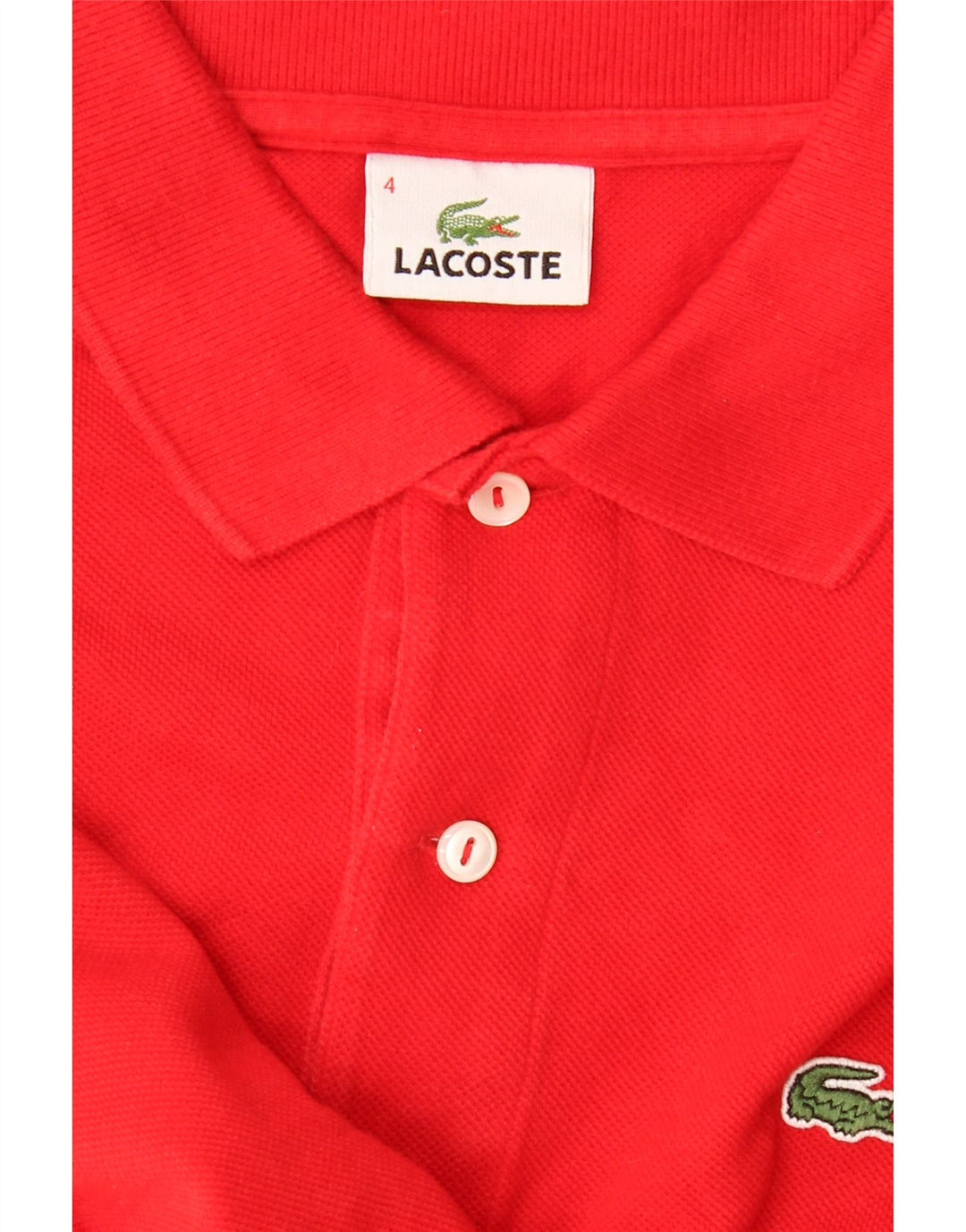LACOSTE Polo Homme Taille 4 Rouge Moyen