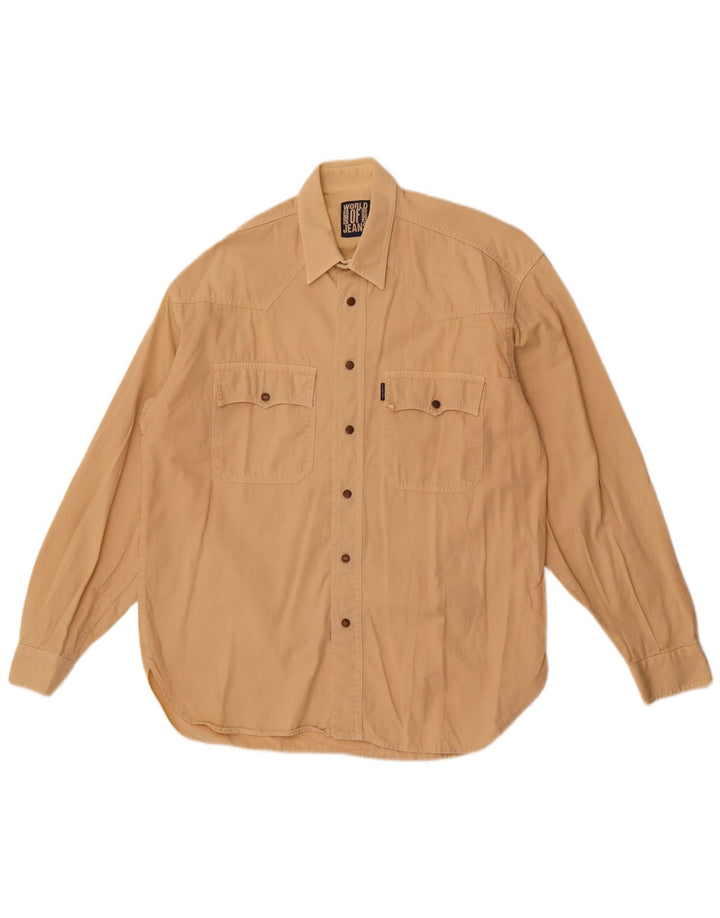 Casucci Chemise Homme Beige Moyen Coton