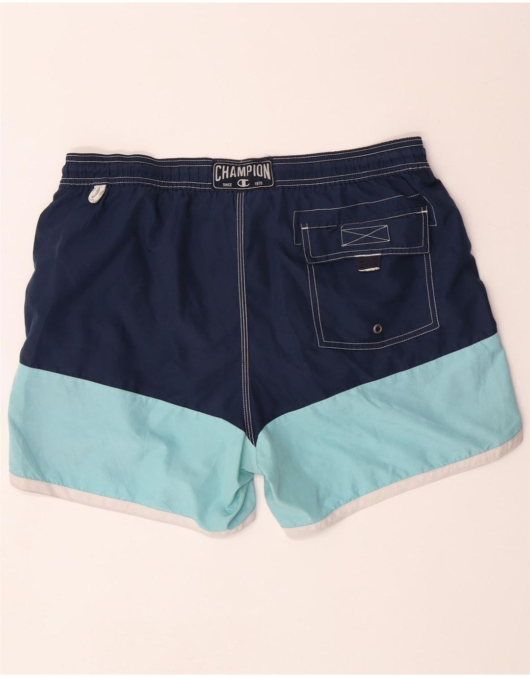 CHAMPION Short de Bain Homme Large Bleu Marine Colourblock