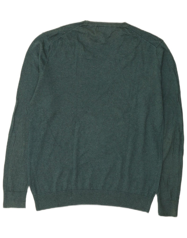 Zara Pull ras du cou pour homme XL en soie verte