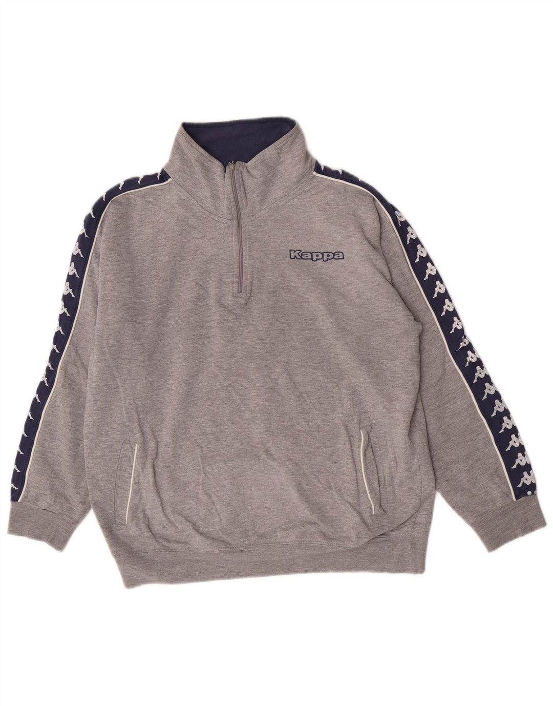 Kappa Sweat-shirt graphique pour femme UK 14 Gris moyen Colourblock
