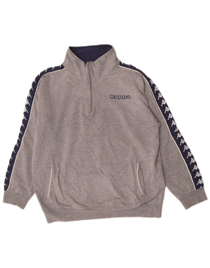 Kappa Sweat-shirt graphique pour femme UK 14 Gris moyen Colourblock