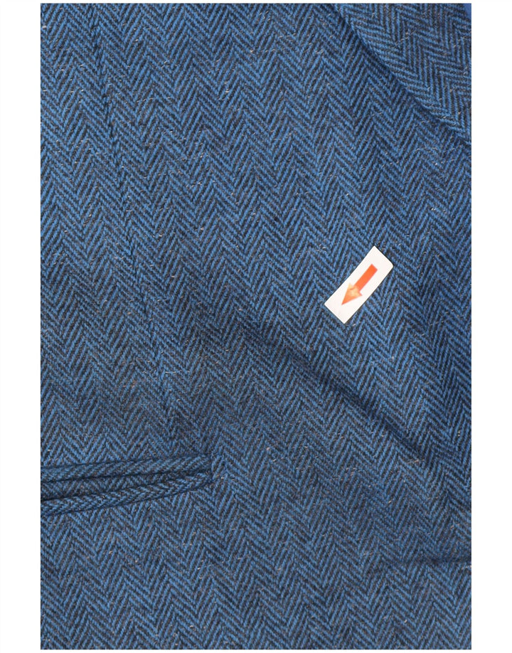 Pal Zileri Veste Blazer 2 Boutons Homme IT 52 XL Laine à Chevrons Bleu