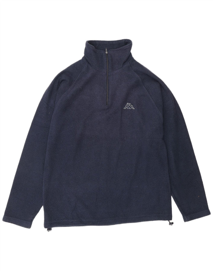KAPPA Pull Polaire Col Zippé Homme Bleu Marine Moyen