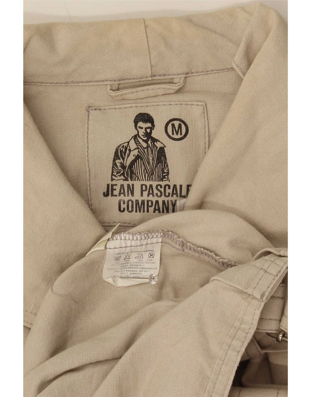 Jean Pascale Veste utilitaire coupe ample pour homme UK 38 Beige moyen classique