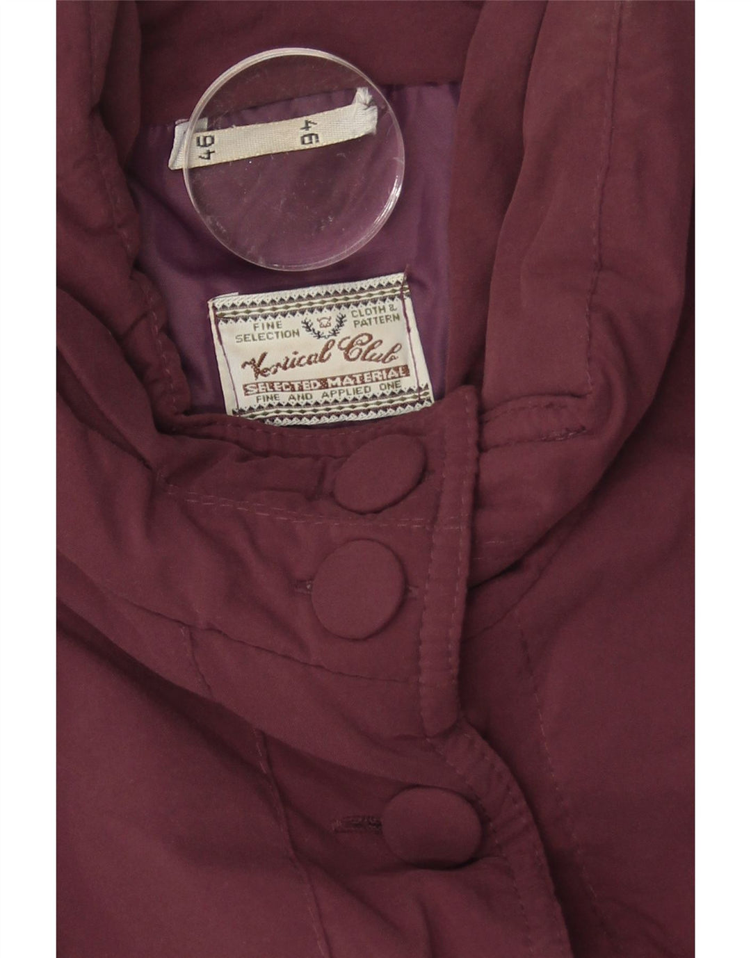 VINTAGE Womens Overcoat EU 46 XL Maroon Vintage Vintage and Second-Hand Vintage from Messina Hembry 