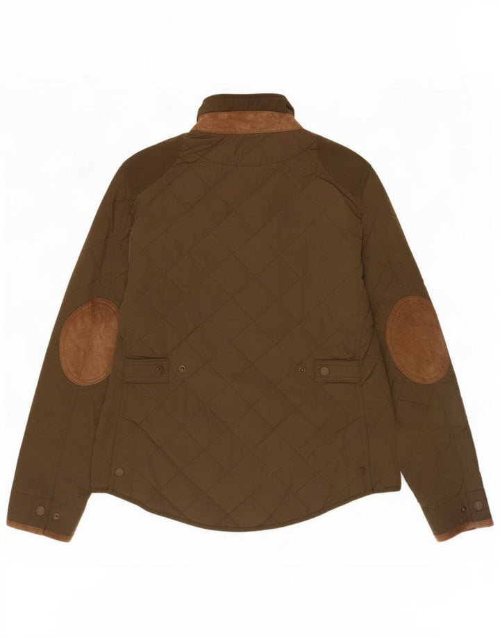 Massimo Dutti Veste matelassée pour femme UK 14 Medium Khaki Nylon