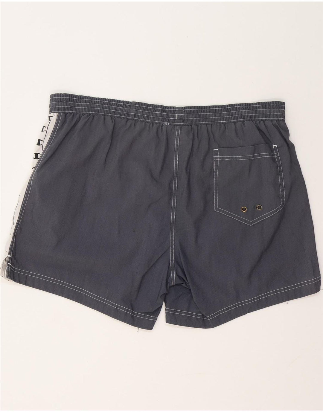 Champion Short de Bain Graphique Homme XL Bleu Marine Colorblock Coton