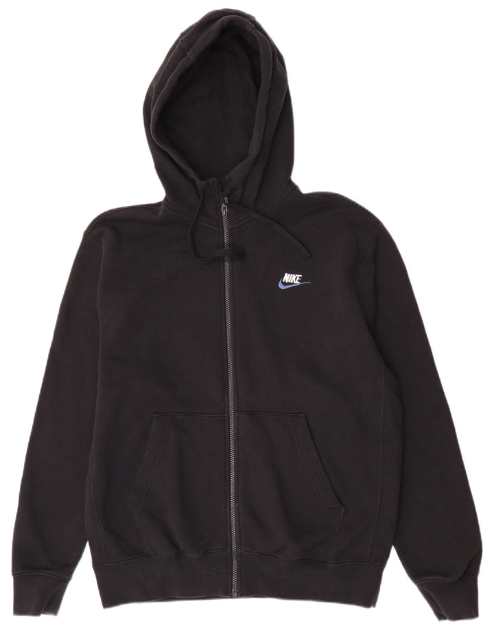 Nike Sweat à capuche zippé pour homme en coton noir moyen