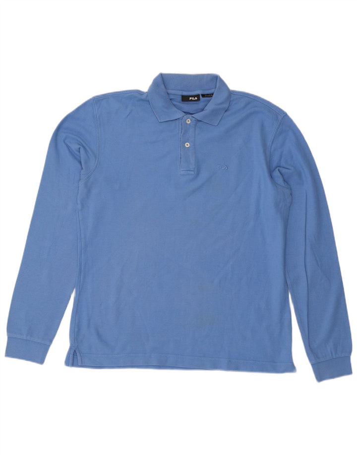 Fila Polo à Manches Longues Homme Bleu Moyen Coton