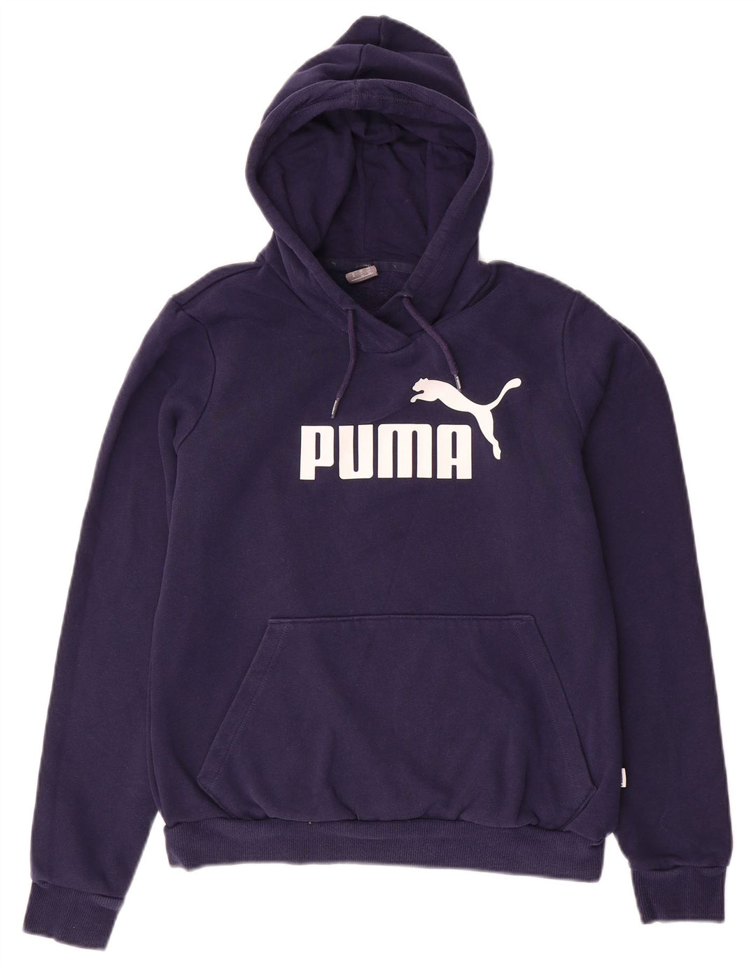 PUMA Pull à capuche graphique pour femme UK 12 Bleu marine moyen Polyester