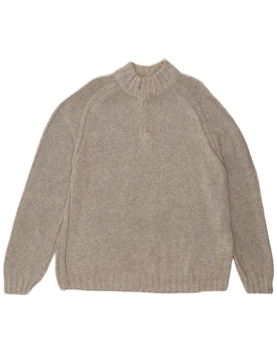 Marks & Spencer Pull à col zippé pour homme en coton gris Taille L