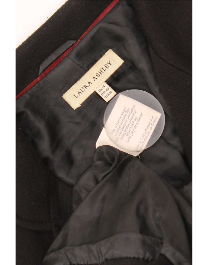 Laura Ashley Veste Blazer 4 Boutons pour Femme UK 14 Grand Acrylique Noir