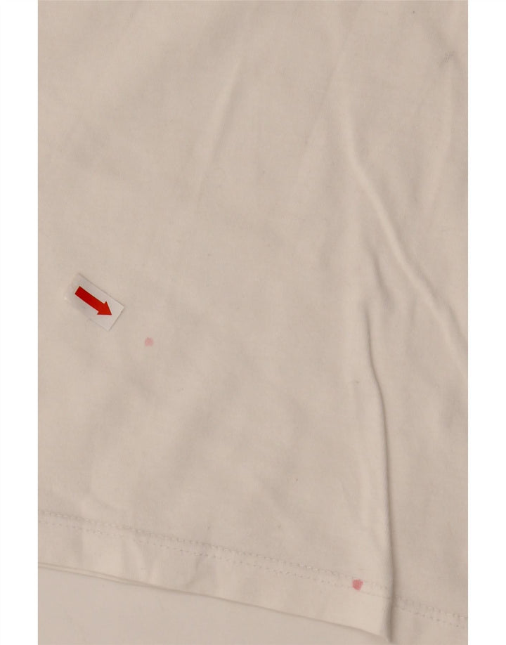 Levi's T-Shirt Graphique Femme UK 16 Large Blanc