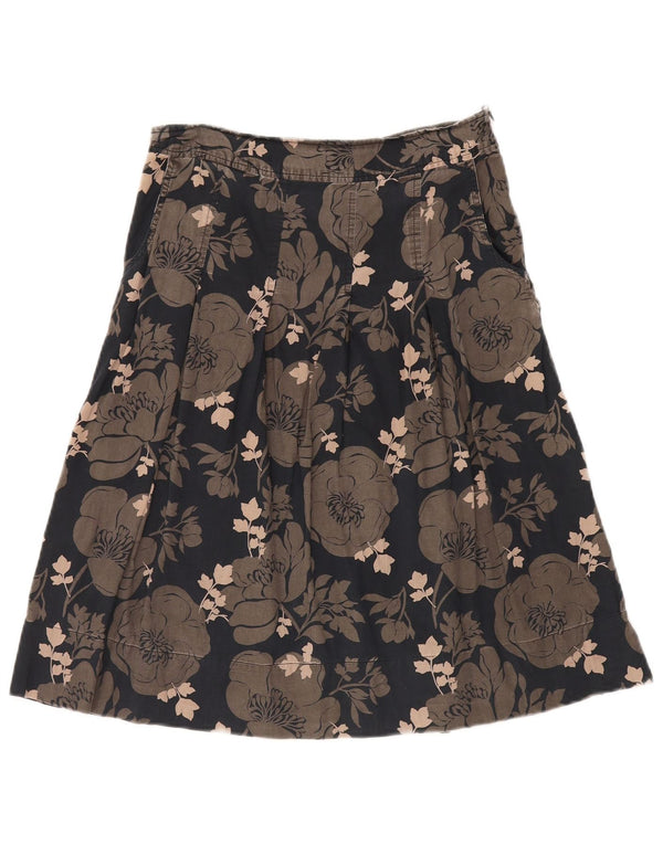 Jupe trapèze Boden pour femme UK 12 Medium W29 Bleu marine Floral
