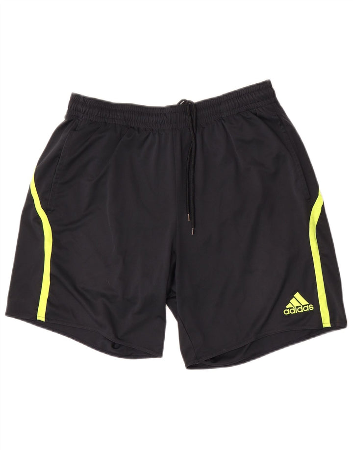 Adidas Short de sport Climacool pour homme - Large - Noir - Polyester color block