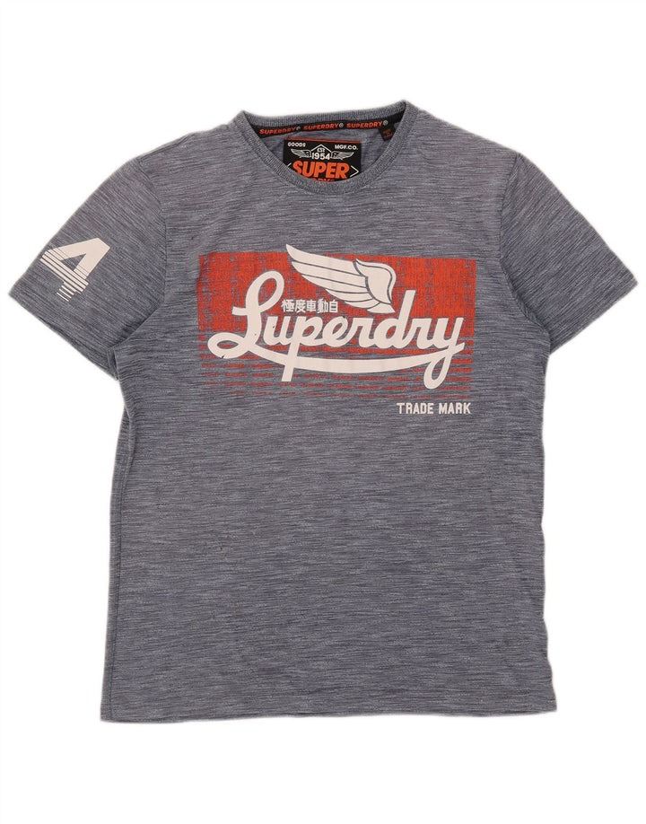 Superdry T-Shirt Graphique Homme Grand Gris Moucheté Polyester