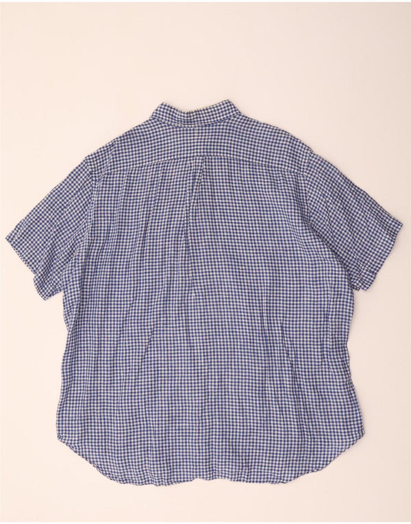 Polo Ralph Lauren Chemise classique à manches courtes pour homme XL Bleu vichy