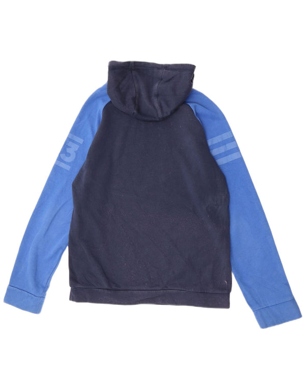 Adidas Pull à capuche graphique pour homme Small Bleu marine Colourblock