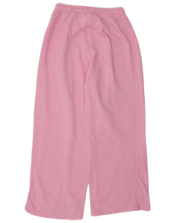 Zara Pantalon de survêtement large pour femme UK 14 Coton rose moyen