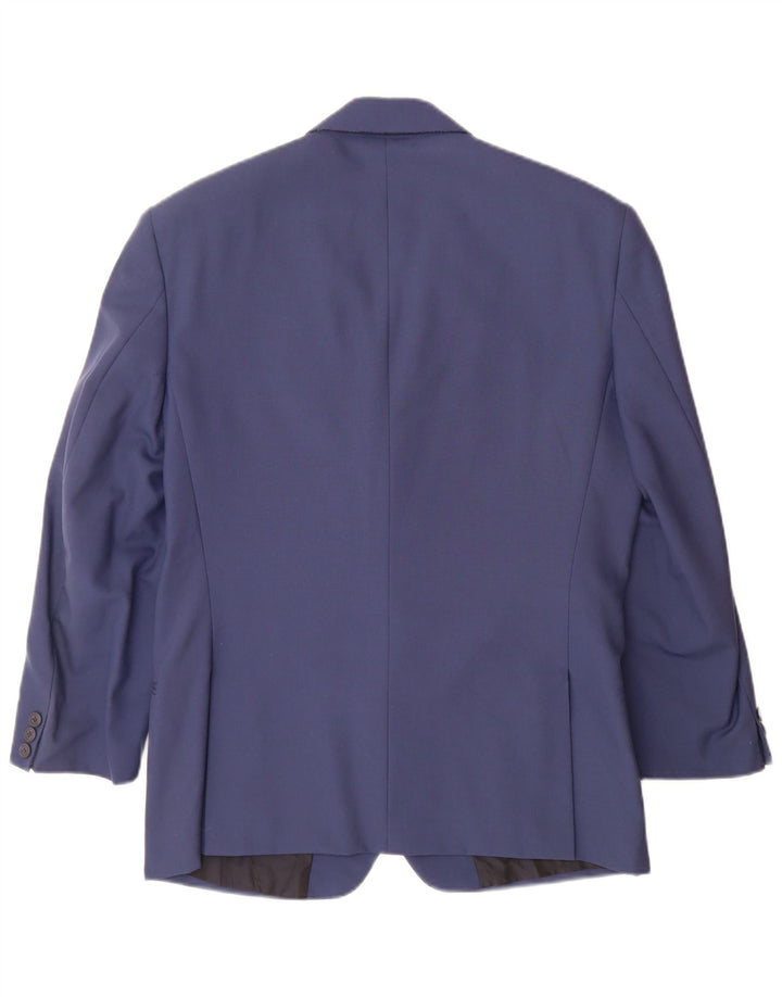 Biagiotti Veste blazer à 2 boutons pour homme UK 38 Bleu moyen Laine vierge