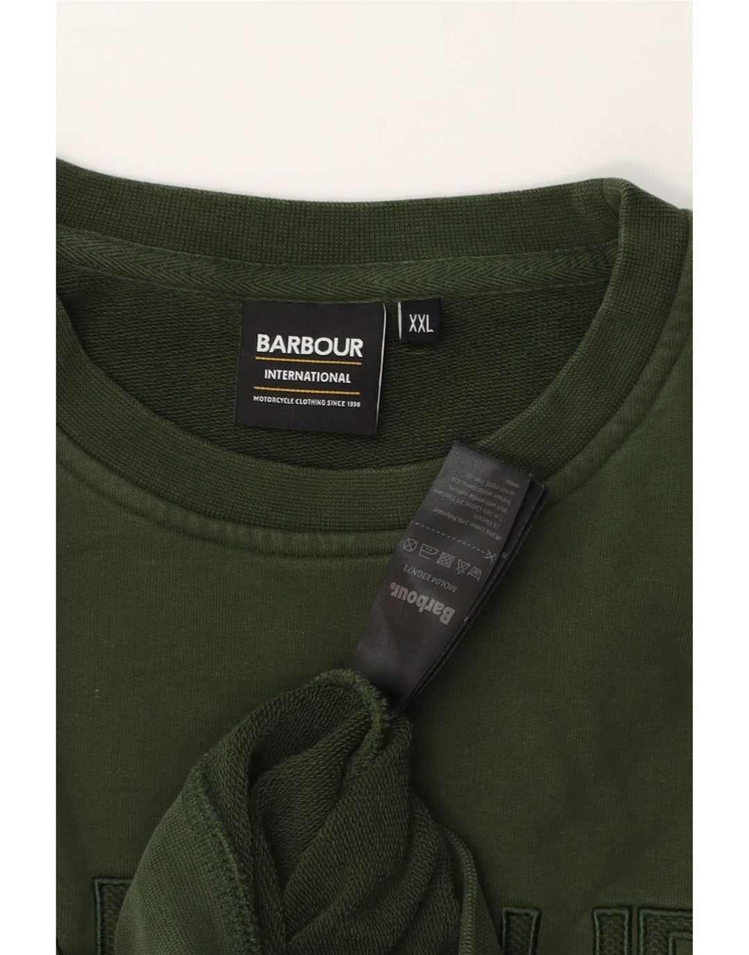 BARBOUR Sweat-shirt graphique pour homme en coton vert 2XL