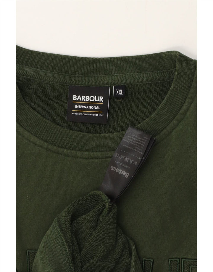 BARBOUR Sweat-shirt graphique pour homme en coton vert 2XL