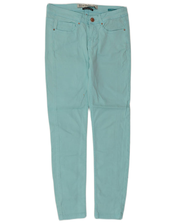 Zara Femme Trafaluc Skinny Jeans EU 34 2XS W24 L25 Turquoise Coton