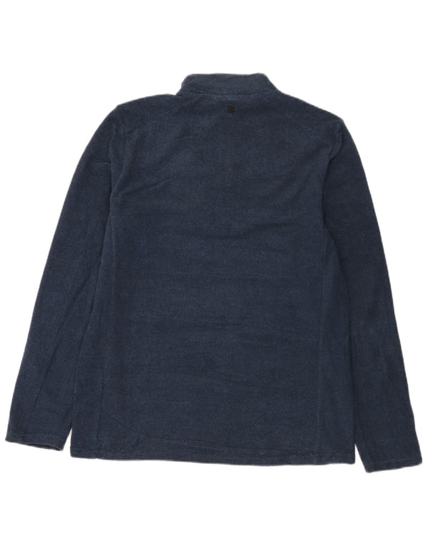 Mountain Warehouse Sweat-shirt à col zippé pour homme Bleu marine moucheté
