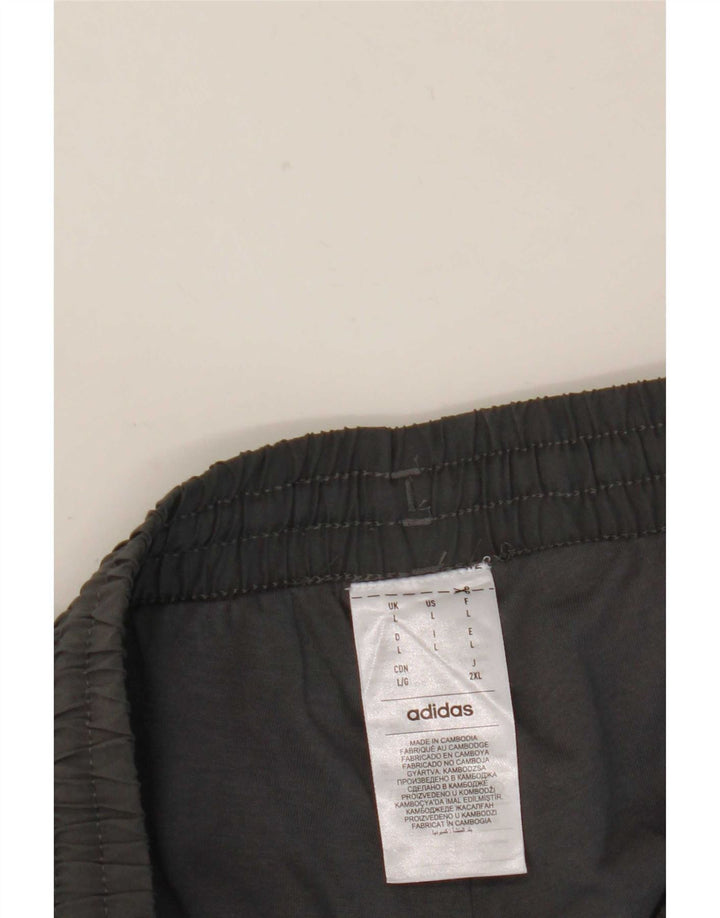 Adidas Pantalon de survêtement pour homme Pantalon de jogging Large Gris Polyester