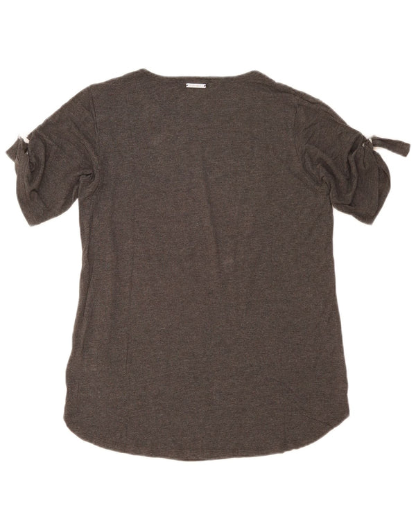 Michael Kors T-shirt pour femme UK 10 Small Gris Viscose