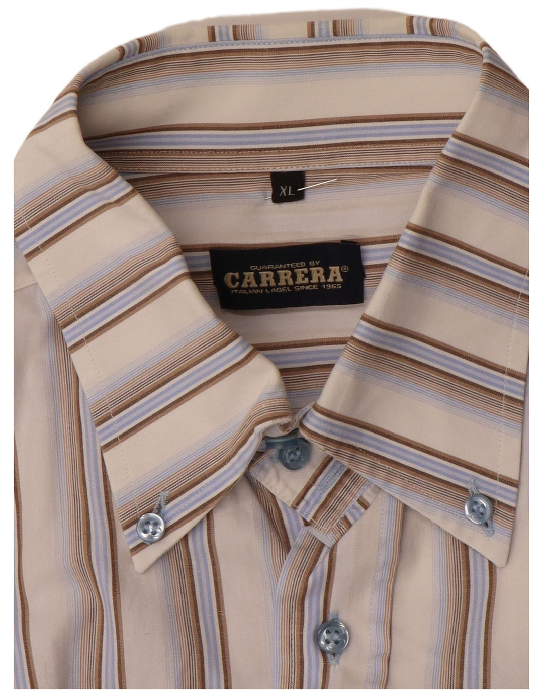 Carrera Chemise Homme XL Beige Rayé