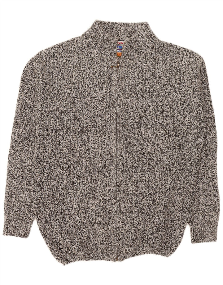 Invicta Cardigan Homme Pull Large Gris Moucheté Coton