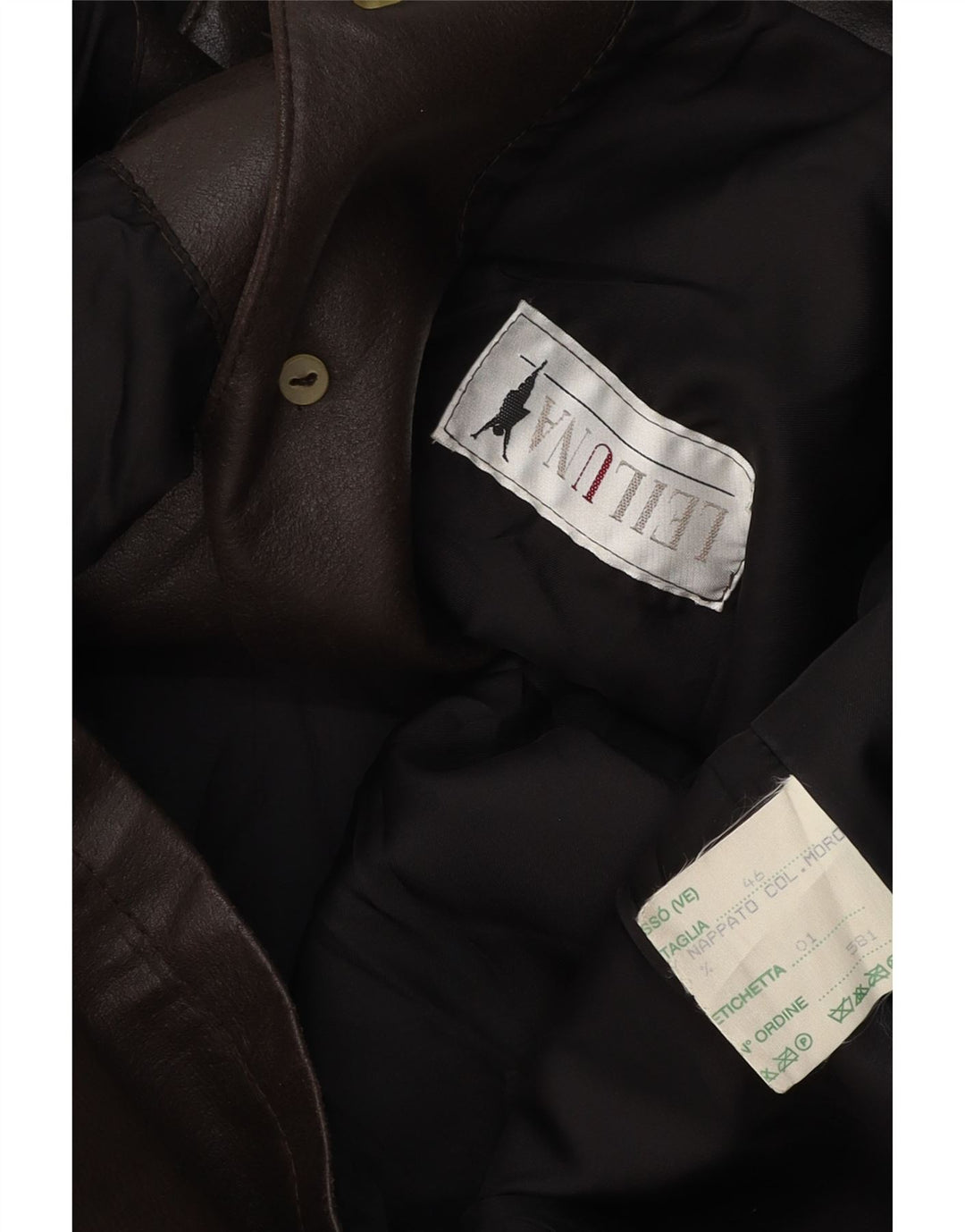 manteau en cuir surdimensionné femme vintage IT 46 Grand cuir marron