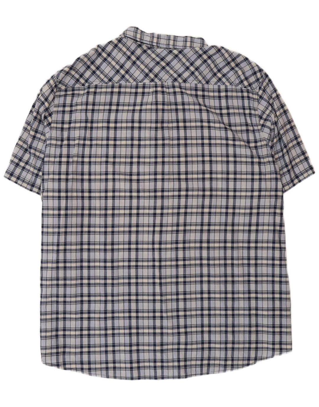 Lee Chemise à manches courtes pour homme Coupe régulière 5XL Bleu à carreaux en coton