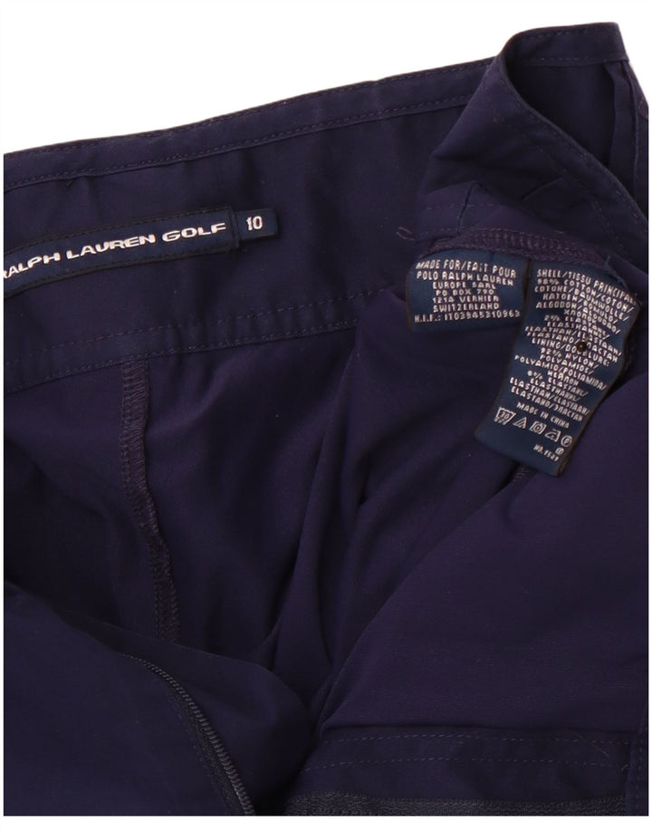 RALPH LAUREN Jupe-short pour femme US 10 Large Bleu marine en coton