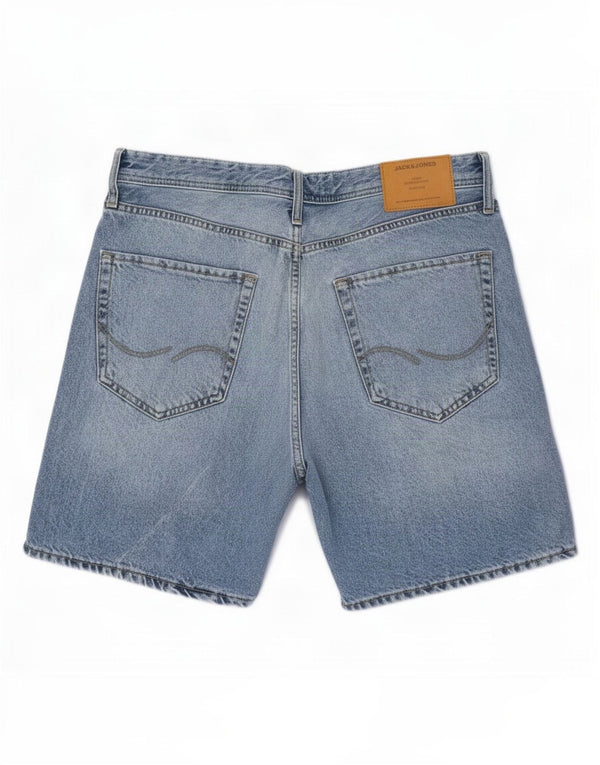 Jack & Jones Short en Jean Homme Medium W32 Bleu Coton