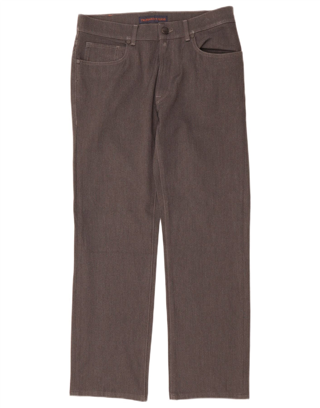 Trussardi Pantalon décontracté droit W33 L29 Gris Polyester