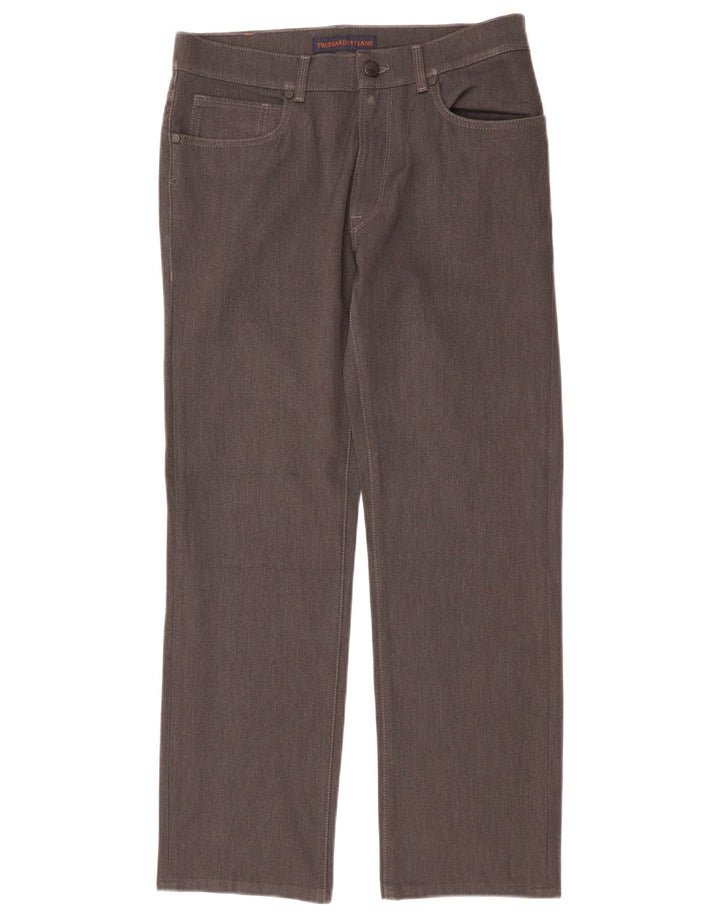 Trussardi Pantalon décontracté droit W33 L29 Gris Polyester