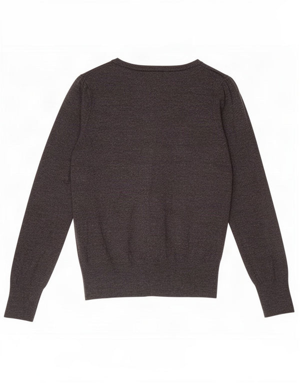 Marks & Spencer Pull Cardigan Femme UK 8 Small Gris Viscose
