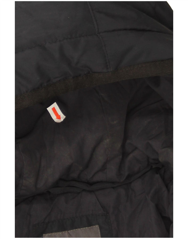 Zara Veste matelassée à capuche pour homme UK 36 Small Bleu marine Polyester