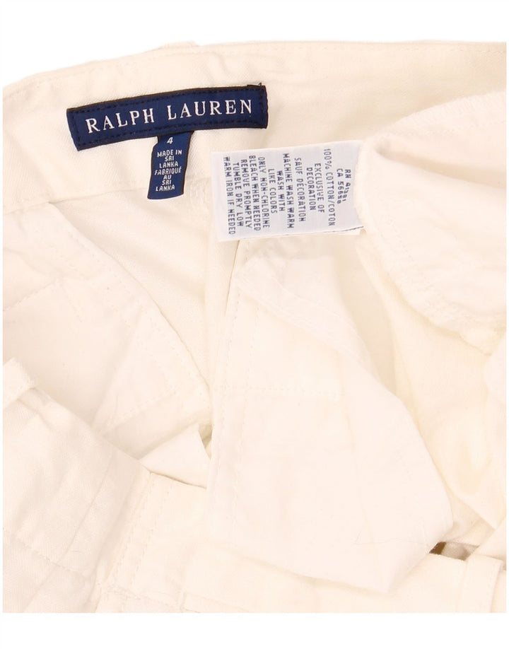Ralph Lauren Short Chino Femme US4 Petit W30 Coton Blanc