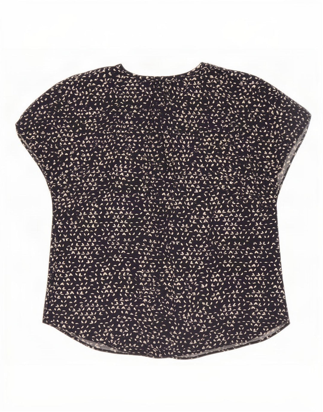Jigsaw Chemisier Femme Top UK 12 Medium Navy Spotted Viscose