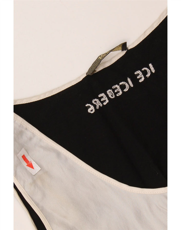 ICEBERG Chemisier graphique pour femme UK 8 Small Off White Colourblock