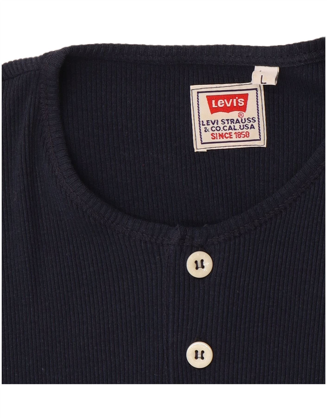 Levi's Débardeur Femme UK 14 Large Bleu Marine