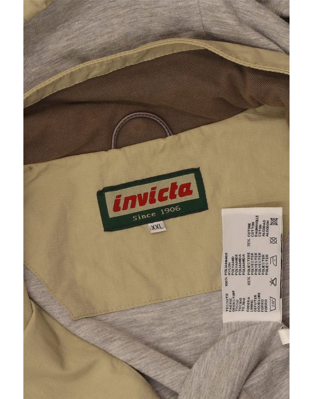 INVICTA Veste de pluie à capuche pour homme UK 44 2XL Vert Polyamide