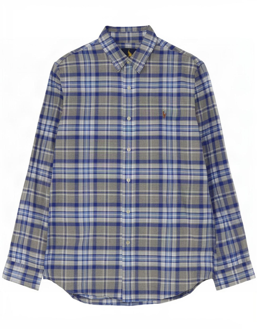 Ralph Lauren Chemise sur mesure pour homme en coton à carreaux gris