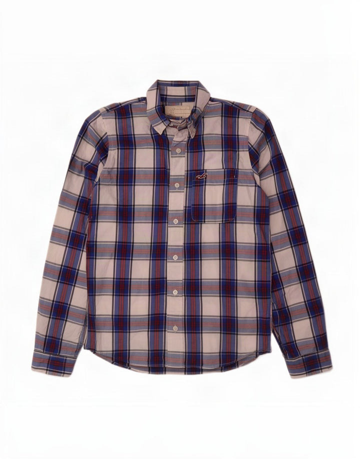 Hollister Chemise Homme Bleu Moyen Check Cotton