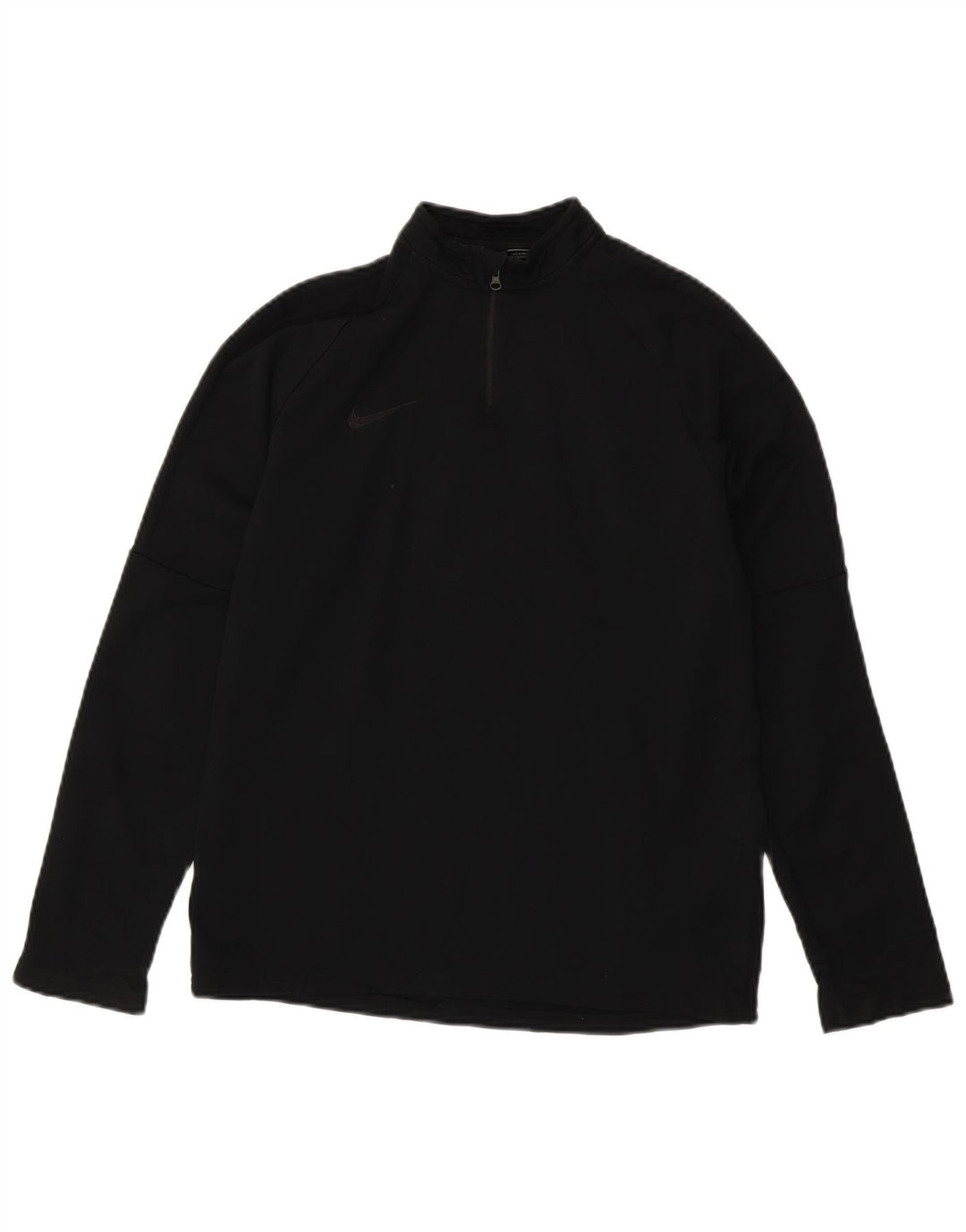 Nike Haut de survêtement Dri Fit Zip Neck pour garçon 13-14 ans XL Noir